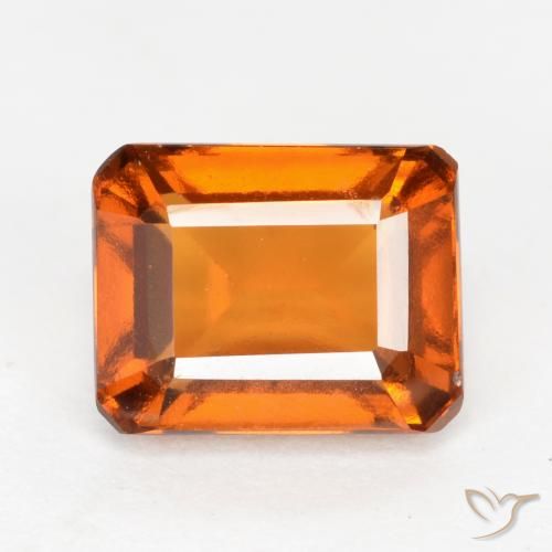 Granato hessonite Arancione scuro naturale da 2.12 ct, Ottagonale / Taglio smeraldo, VS