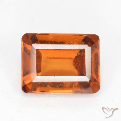 Granato hessonite Arancione scuro naturale da 2.13 ct, Ottagonale / Taglio smeraldo, VS-SI