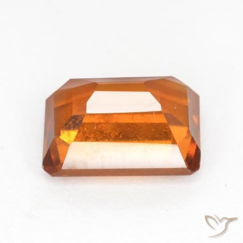 Granato hessonite Arancione scuro naturale da 2.13 ct, Ottagonale / Taglio smeraldo, VS-SI