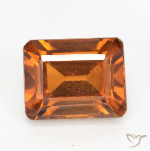 Granato hessonite Arancione rossastra naturale da 2.58 ct, Ottagonale / Taglio smeraldo, VS