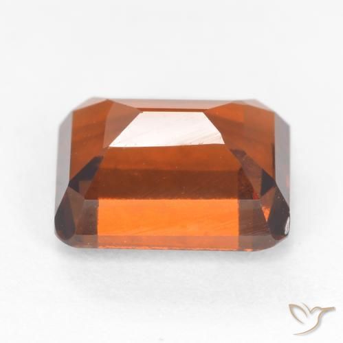Granato hessonite Arancione scuro naturale da 2.16 ct, Ottagonale / Taglio smeraldo, VS-SI