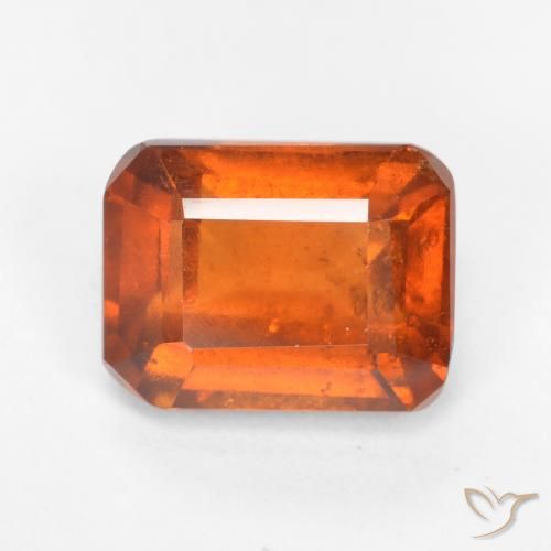 Granato hessonite Arancia Fuoco naturale da 2.42 ct, Ottagonale / Taglio smeraldo, SI
