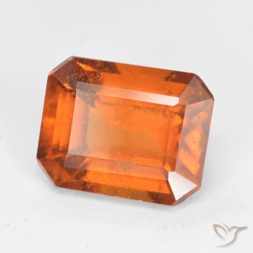 Granato hessonite Arancione scuro naturale da 2.38 ct, Ottagonale / Taglio smeraldo, SI