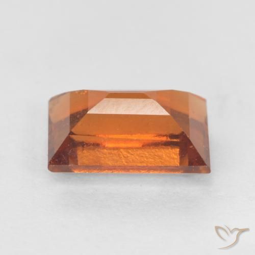 Granato hessonite Arancione scuro naturale da 1.32 ct, Taglio a baguette, SI
