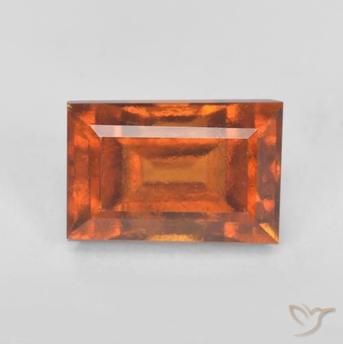 Granato hessonite Arancio medio-scuro naturale da 1.55 ct, Taglio a baguette, VS