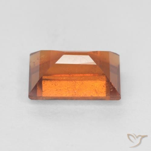 Granato hessonite Arancione scuro naturale da 1.21 ct, Taglio a baguette, SI