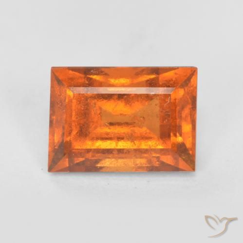 Granato hessonite Arancio Medio naturale da 1.32 ct, Taglio a baguette, SI