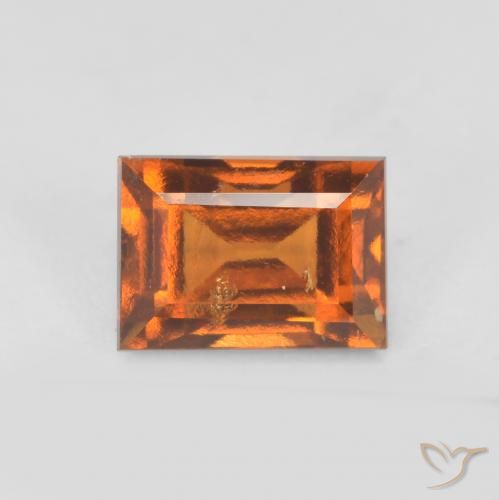 Granato hessonite Arancio medio-scuro naturale da 1.12 ct, Taglio a baguette, SI