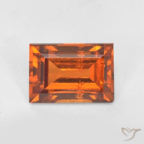 Granato hessonite Arancio medio-scuro naturale da 1.11 ct, Taglio a baguette, VS-SI