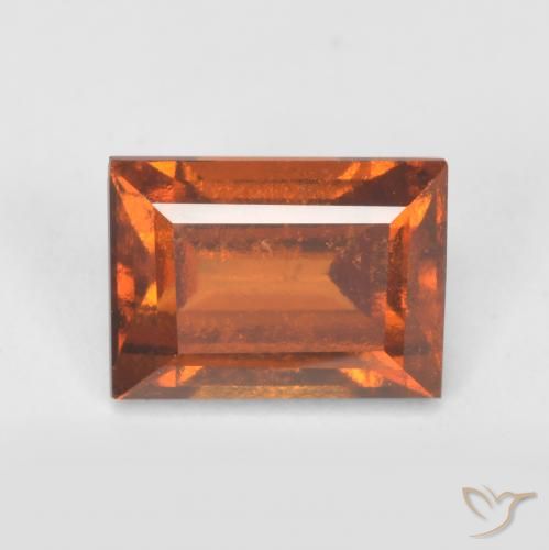 Granato hessonite Arancione scuro naturale da 1.50 ct, Taglio a baguette, VS