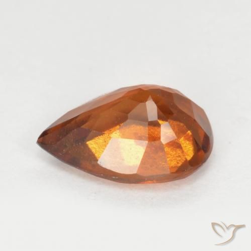 Granato hessonite Arancione scuro naturale da 1.19 ct, Forma a pera, VS