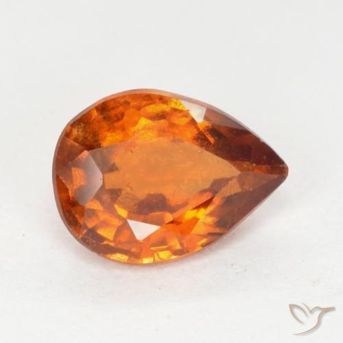 Granato hessonite Arancio Medio naturale da 1.17 ct, Forma a pera, VS-SI