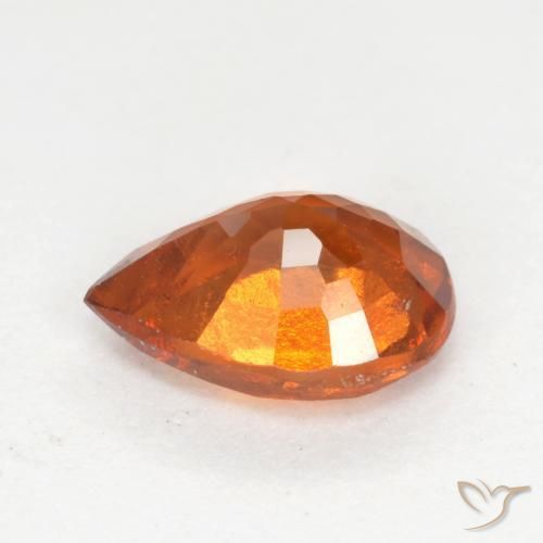 Granato hessonite Arancio Medio naturale da 1.17 ct, Forma a pera, VS-SI
