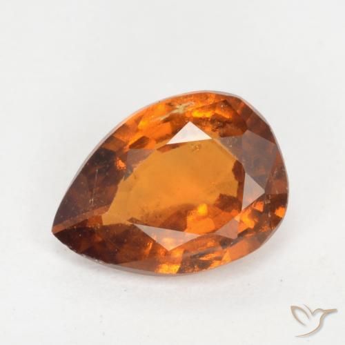 1.13ct Naturale Arancio Medio Granato hessonite, Forma a pera, SI