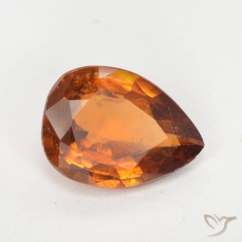 Granato hessonite Arancio Medio naturale da 1.13 ct, Forma a pera, SI