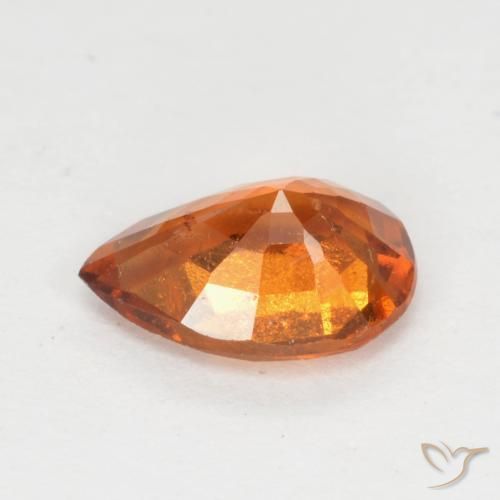 Granato hessonite Arancio Medio naturale da 0.98 ct, Forma a pera, VS-SI