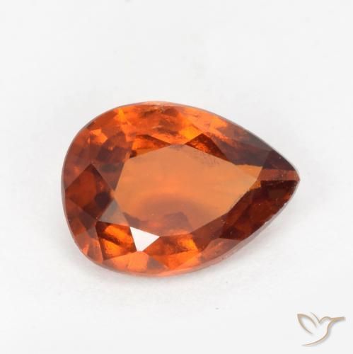 Granato hessonite Arancione scuro naturale da 1.13 ct, Forma a pera, VS