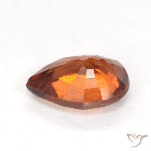 Granato hessonite Arancione scuro naturale da 1.13 ct, Forma a pera, VS