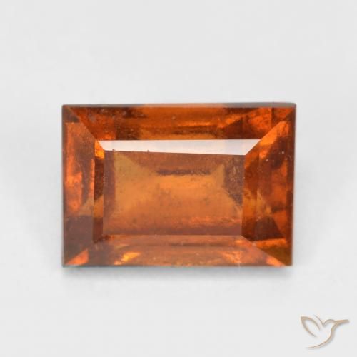 Granato hessonite Arancione Ambra naturale da 1.47 ct, Taglio a baguette, VS-SI