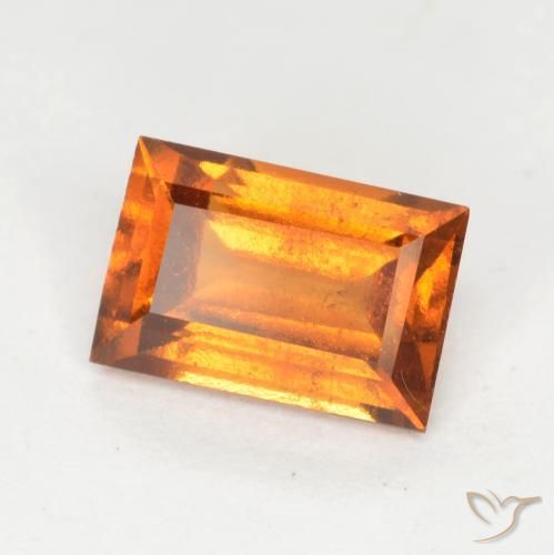 Granato hessonite Arancio medio-scuro naturale da 0.95 ct, Taglio a baguette, VS-SI