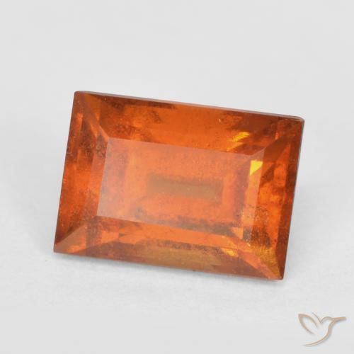 Granato hessonite Arancio Medio naturale da 1.47 ct, Taglio a baguette, SI