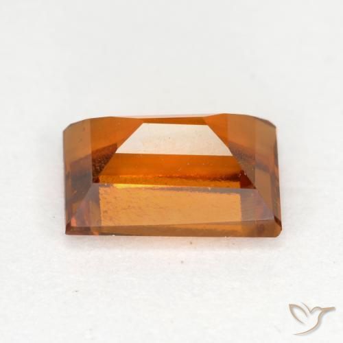 Granato hessonite Arancio medio-scuro naturale da 1.18 ct, Taglio a baguette, VVS-VS