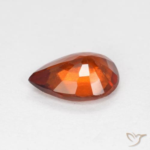 Granato hessonite Arancia Fuoco naturale da 1.01 ct, Forma a pera, VS-SI