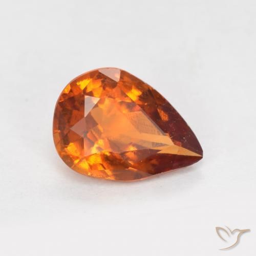 Granato hessonite Arancio Medio naturale da 1.06 ct, Forma a pera, VS