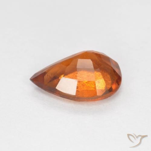 Granato hessonite Arancio medio-scuro naturale da 1.10 ct, Forma a pera, VS-SI