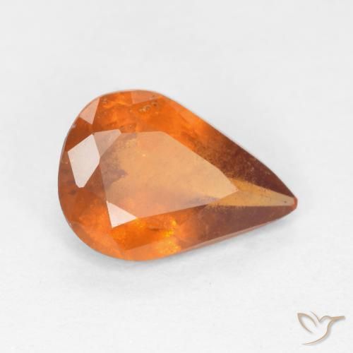 Granato hessonite Arancione scuro naturale da 1.03 ct, Forma a pera, SI