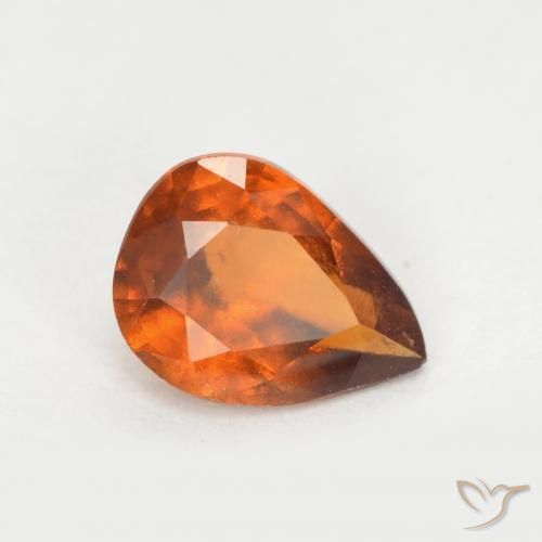 Granato hessonite Arancio medio-scuro naturale da 1.01 ct, Forma a pera, VS-SI