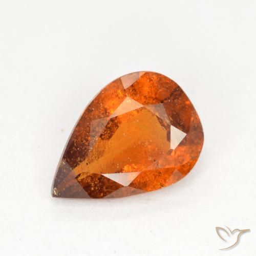 0.97ct Naturale Arancio Medio Granato hessonite, Forma a pera, SI