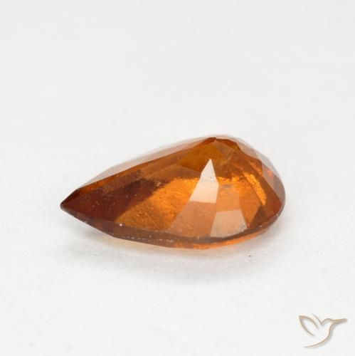 Granato hessonite Arancione scuro naturale da 1.01 ct, Forma a pera, SI