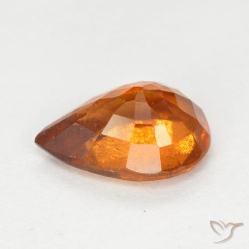 Granato hessonite Arancio Medio naturale da 1.20 ct, Forma a pera, SI