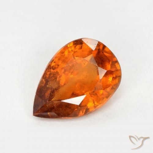 0.93ct Naturale Arancio medio-scuro Granato hessonite, Forma a pera, SI