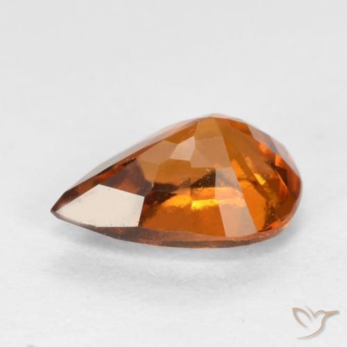 Granato essonite naturale arancione da 1,15 ct, taglio a pera, SI