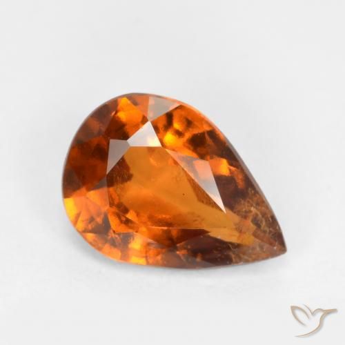 Granato essonite naturale arancione da 1,11 ct, taglio a pera, SI