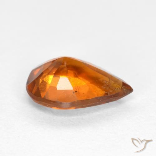 Granato essonite naturale arancione da 1,11 ct, taglio a pera, SI