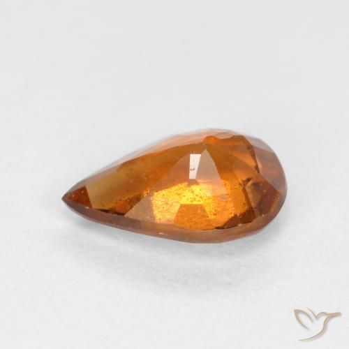 Granato hessonite Arancione scuro naturale da 0.70 ct, Forma a pera, SI
