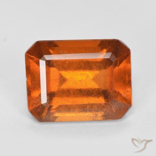 Granato hessonite Arancione scuro naturale da 2.48 ct, Ottagonale / Taglio smeraldo, SI