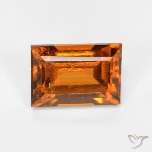 Granato hessonite Arancio Medio naturale da 1.57 ct, Taglio a baguette, VS-SI