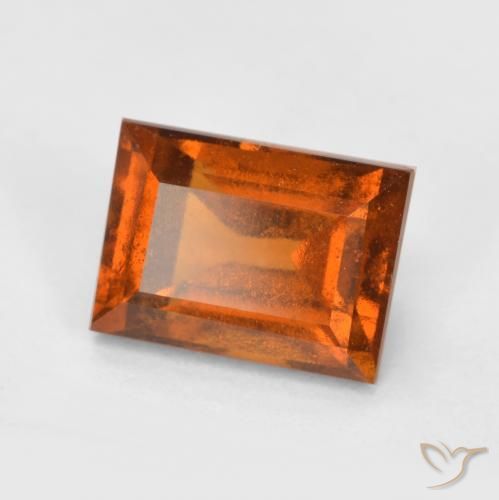 Granato hessonite Arancio medio-scuro naturale da 1.28 ct, Taglio a baguette, VS