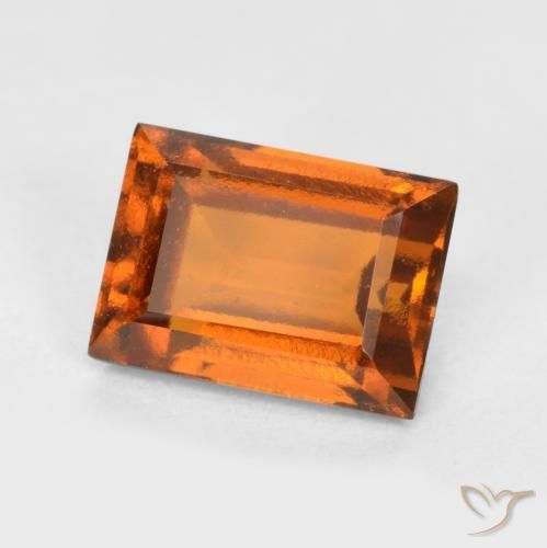 Granato hessonite Arancio medio-scuro naturale da 1.34 ct, Taglio a baguette, VS
