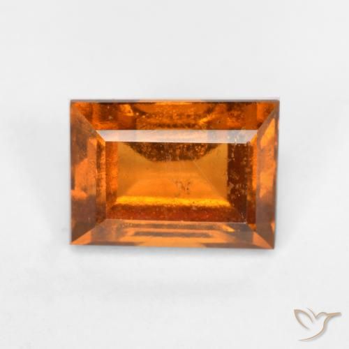 Granato hessonite Arancione scuro naturale da 1.56 ct, Taglio a baguette, VS-SI