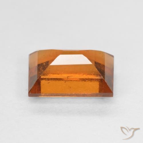 Granato hessonite Arancione scuro naturale da 1.56 ct, Taglio a baguette, VS-SI