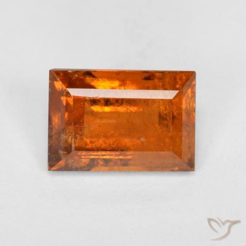 Granato hessonite Arancia Fuoco naturale da 1.49 ct, Taglio a baguette, SI