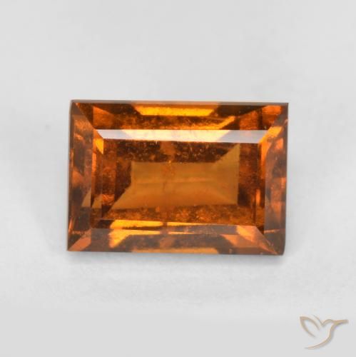 1.40ct Naturale Arancio Medio Granato hessonite, Taglio a baguette, VS-SI