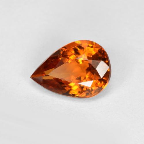Granato essonite naturale arancione da 0,74 ct, taglio a pera, VS