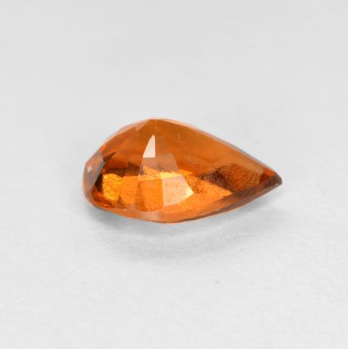 Granato essonite naturale arancione da 0,74 ct, taglio a pera, VS