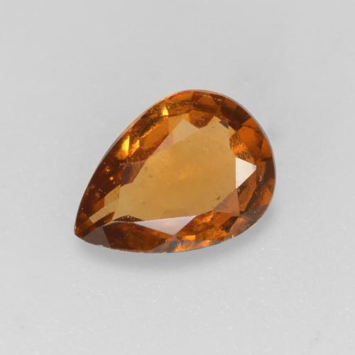 Granato essonite naturale arancione da 0,53 ct, taglio a pera, VS